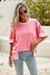 LDC Spring Half Sleeve Raw Seam High Side Split Top