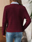 Solid Color Button-Down Knit Cardigan Casual Sweater