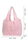 Solid Bubble Textured Large Tote Bag