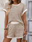 Striped Short Sleeve Top & Short