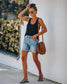 High Waist Folded Hem Denim Shorts SKS6627