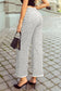 Spring 2026 Leopard Frayed Edge Wide Leg High Waist Jeans