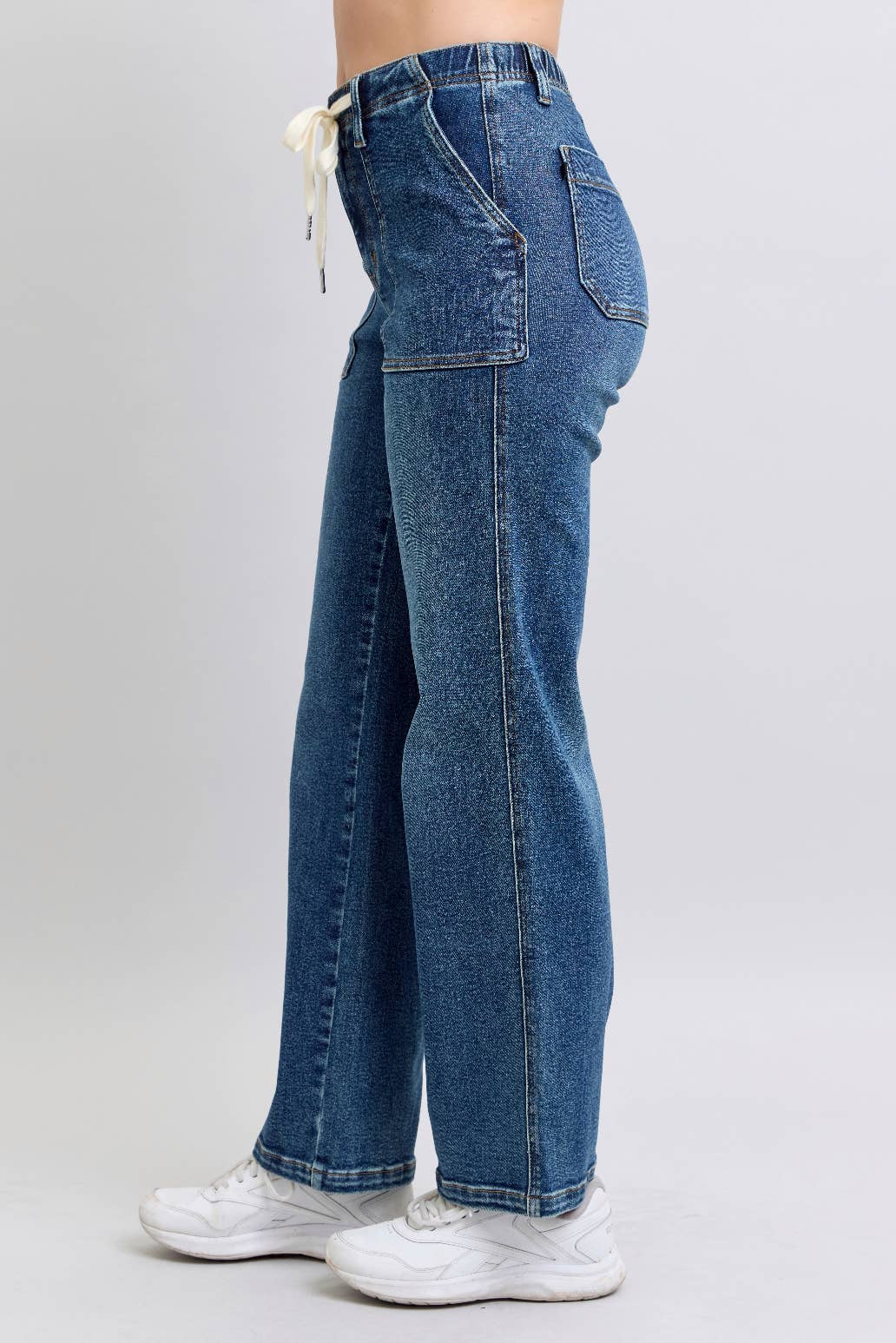 High Waisted Drawstring Wide