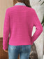 Solid Color Button-Down Knit Cardigan Casual Sweater