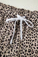 Animal Print Wide Leg Terry Knit Pants