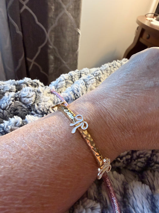 “Sweet Bow Luxe Hammered Bracelet”