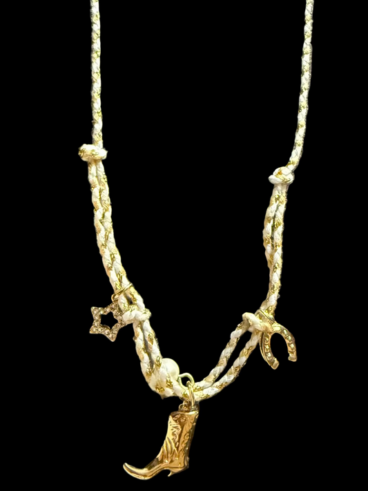 ✨ “Golden Rodeo Charm Necklace” ✨