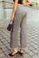 Spring 2026 Leopard Frayed Edge Wide Leg High Waist Jeans
