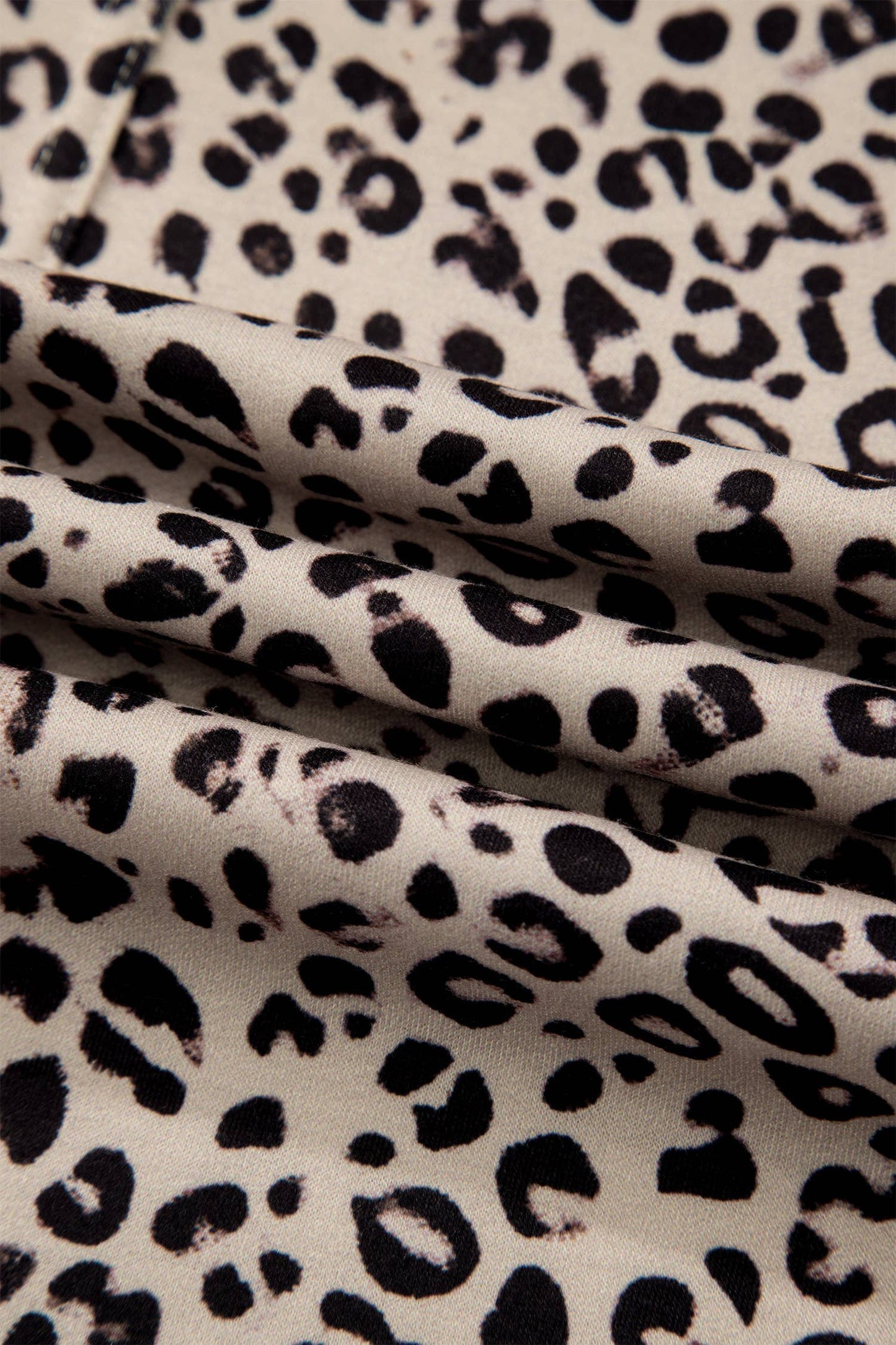 Animal Print Wide Leg Terry Knit Pants