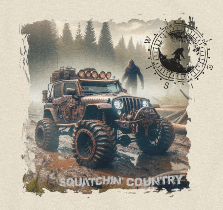 Rustic Bigfoot Jeepin Squatchin'