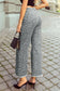 Spring 2026 Leopard Frayed Edge Wide Leg High Waist Jeans