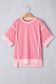 LDC Spring Half Sleeve Raw Seam High Side Split Top