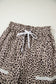 Animal Print Wide Leg Terry Knit Pants