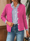 Solid Color Button-Down Knit Cardigan Casual Sweater