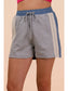 Denim-Terry Mix Casual Shorts